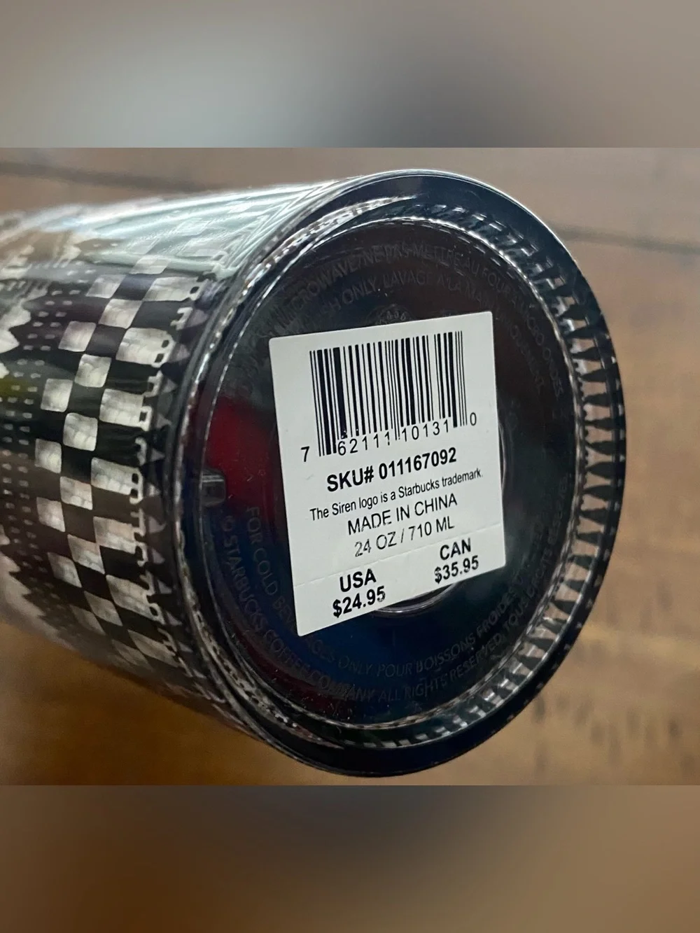 •NEW•Starbucks x Shadé Akanbi ‘Berber Diamond’ 24 oz Cold Cup Tumbler